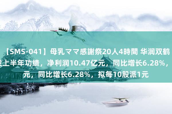 【SMS-041】母乳ママ感謝祭20人4時間 华润双鹤(600062.SH)发上半年功绩，净利润10.47亿元，同比增长6.28%，拟每10股派1元