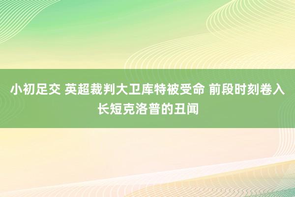 小初足交 英超裁判大卫库特被受命 前段时刻卷入长短克洛普的丑闻